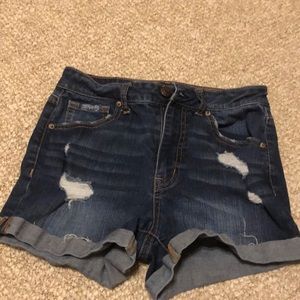 Super high rise midi shorts